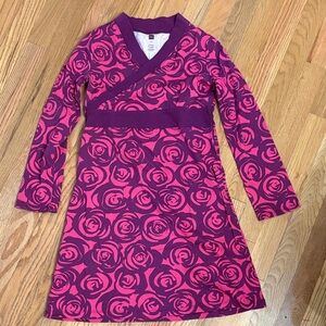 Tea Collection Fuchsia and Plum Rose Dress size 12
